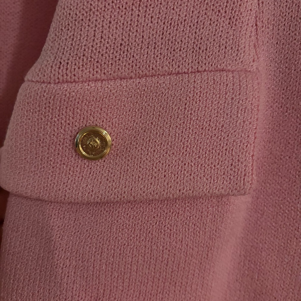 St. John Pink Knit Blazer - Picture 4 of 5